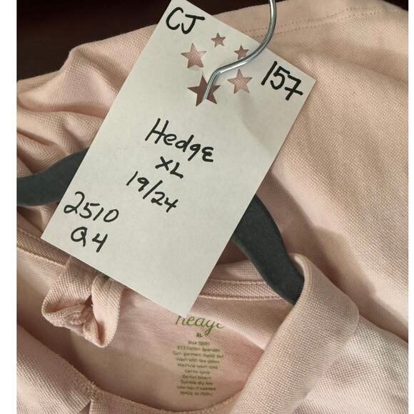 Hedge Cassandra Polo Women's XL Pink Peter Pan Collar Short Sleeve - Picture 2 of 3